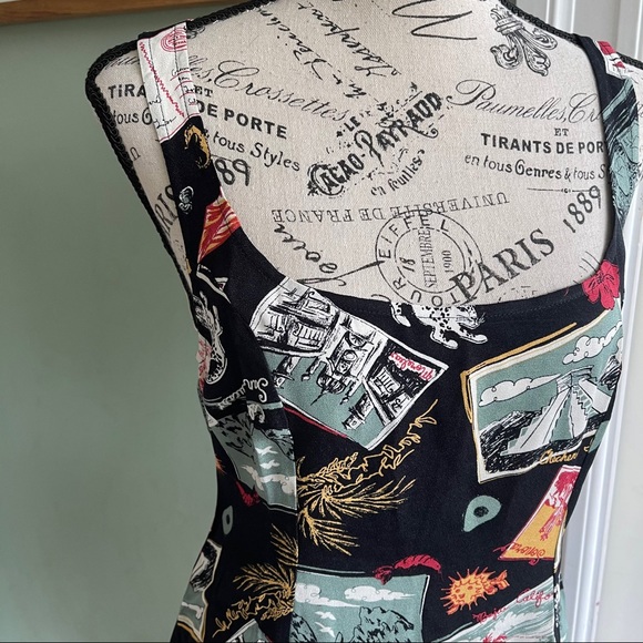 NWT Reformation Noha Postcard Pattern Mini Dress - Picture 6 of 7